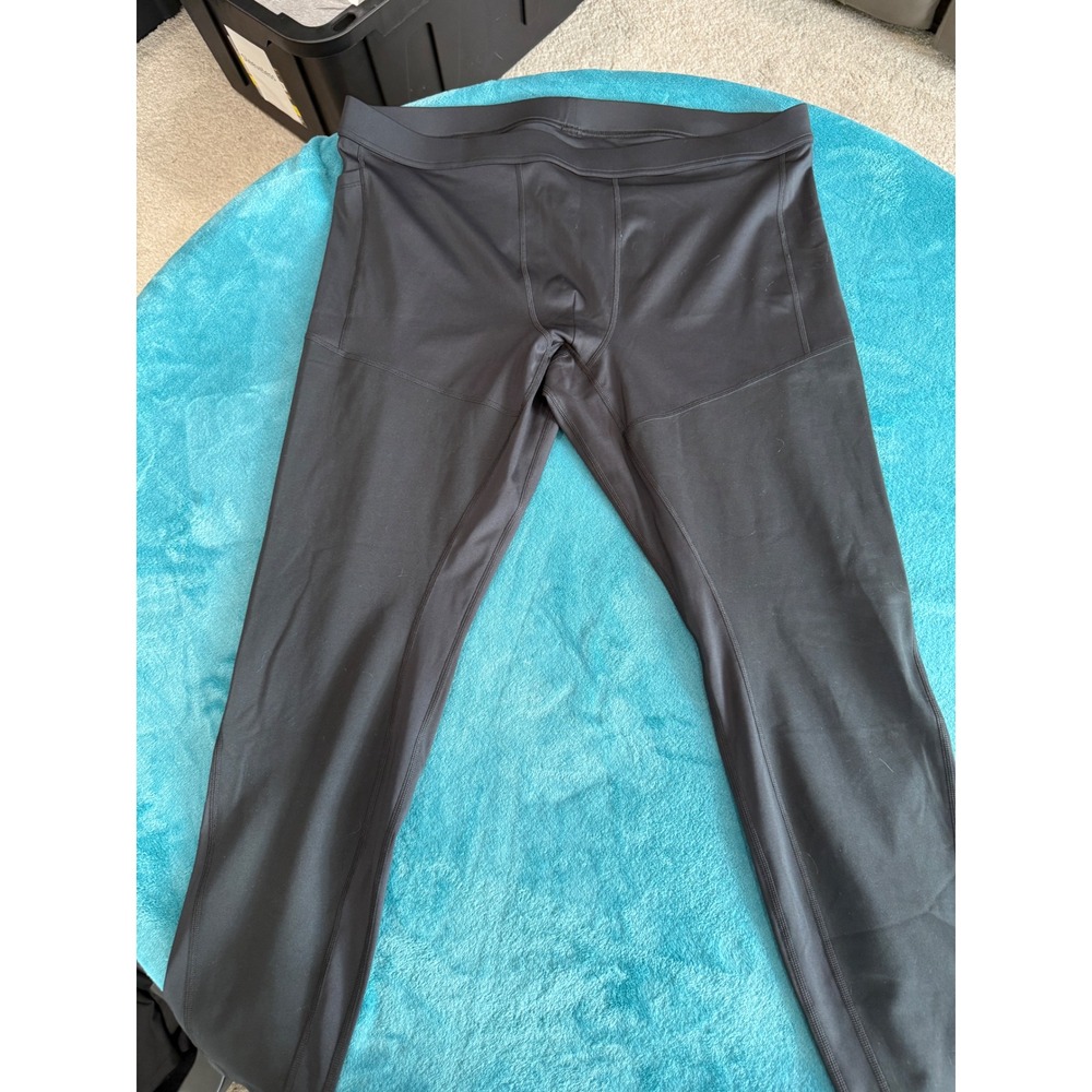 Peloton Mens XXL Black Compression Leggings Cycling Athletic Tights RN 150110
